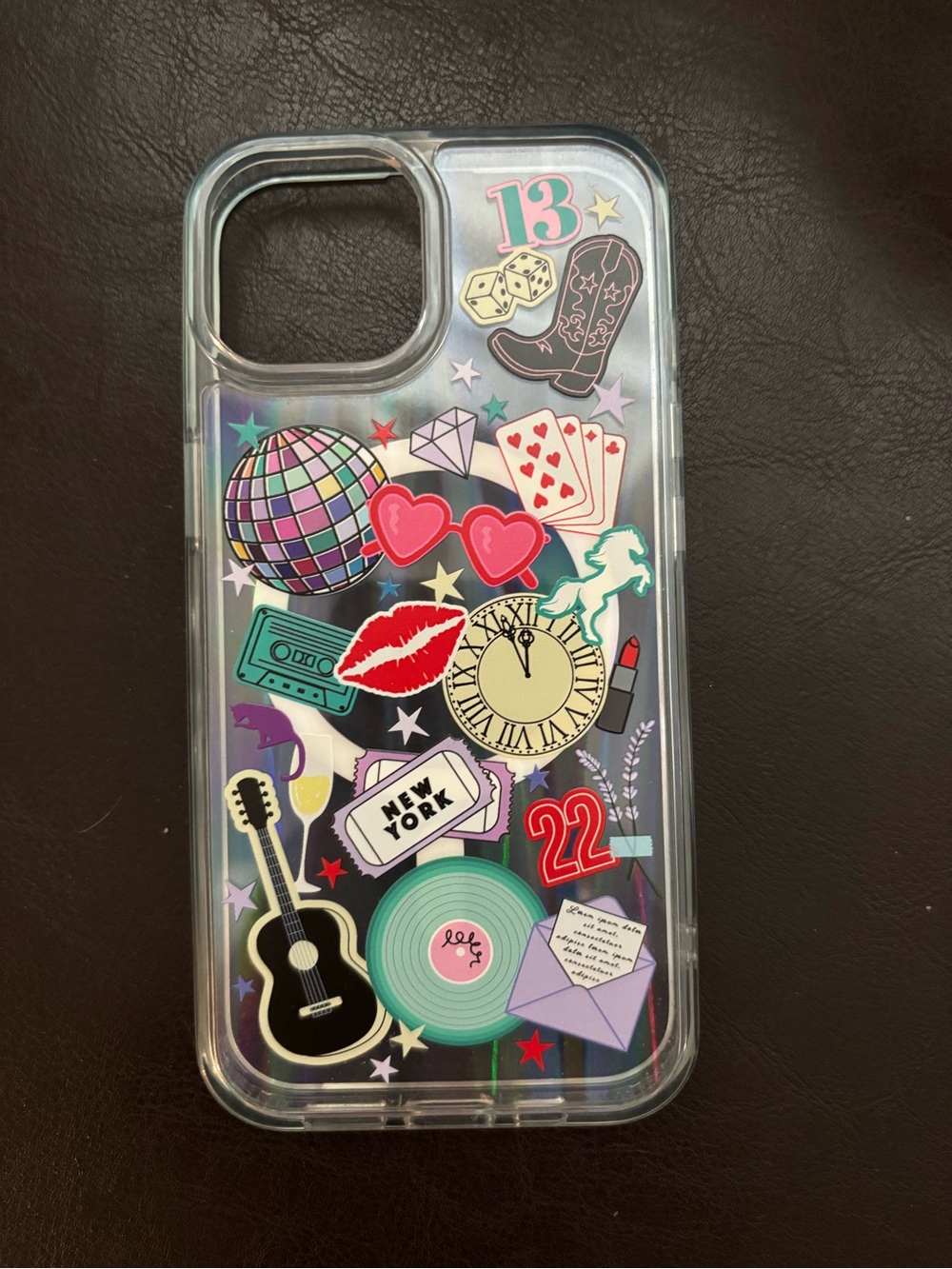 Skinny Dip London Clear Decorated Phone Case - Multicolor Taylor inspired